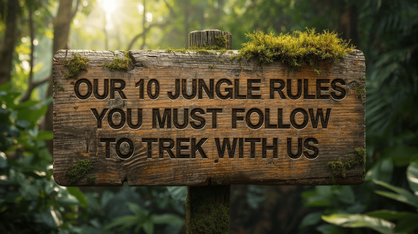 Following ethical national park rules during a jungle trek