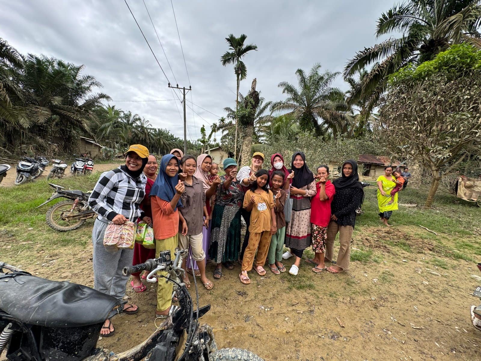 local community and guides in Sumatra