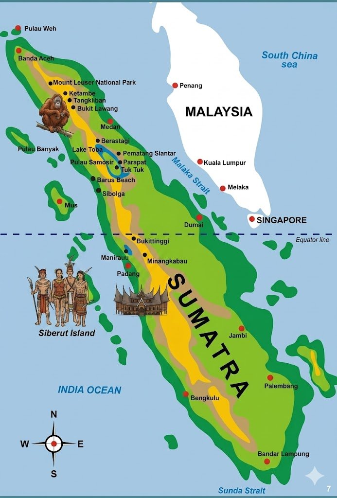 Complete guide on how to get to Bukit Lawang and Batu Katak transport map